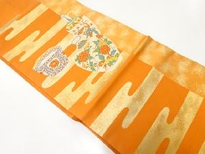 花器模様織出し名古屋帯